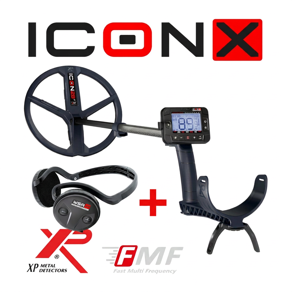 ICON X avec casque et signe plus rouge
