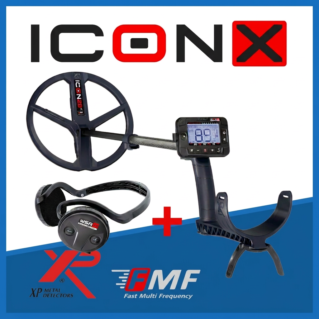 ICON X avec liseré bleu et bande bleue en biais