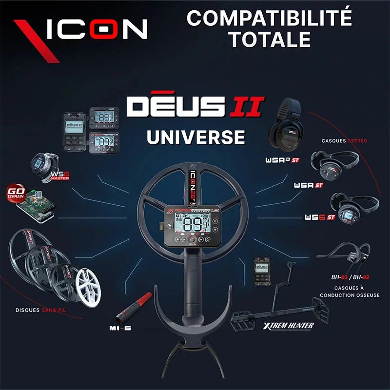 Détecteur XP ICON - Télécommande, disque 28cm FMF